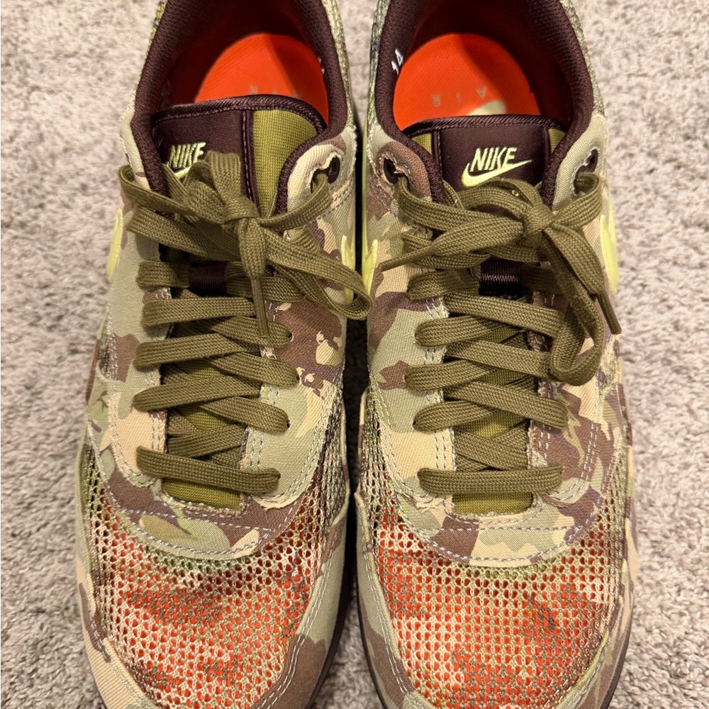 Nike Green and Brown Camo Sneakers